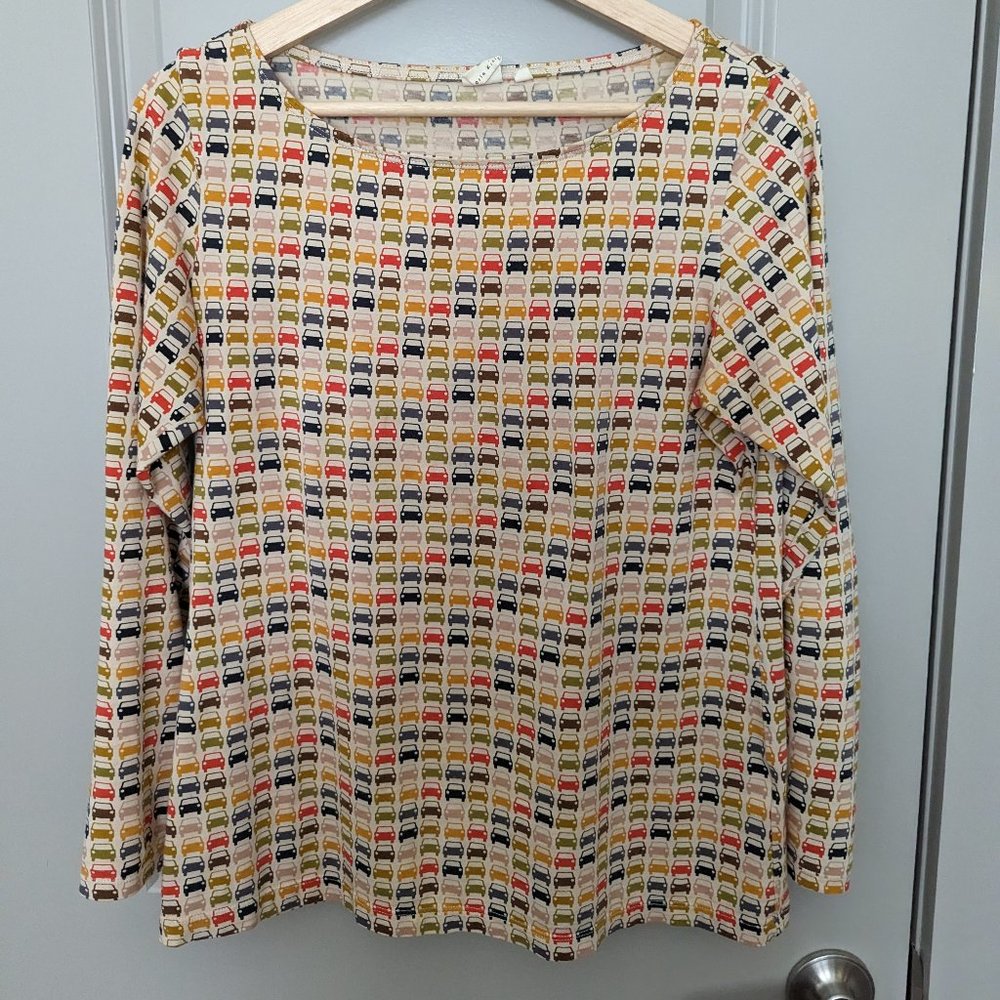 Orla Kiely x UNIQLO Long sleeve shirt, Beige, Size L